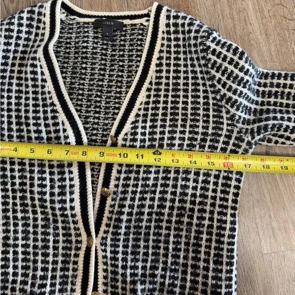 J. Crew • 100% Merino Wool Gold Button Cardigan Sweater - Picture 7 of 11